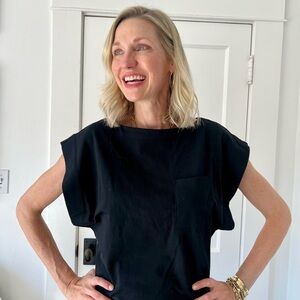 J Crew black chic tee